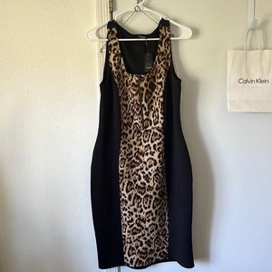 Torrid Cheetah or leopard stretchy slimming midi stretch dress